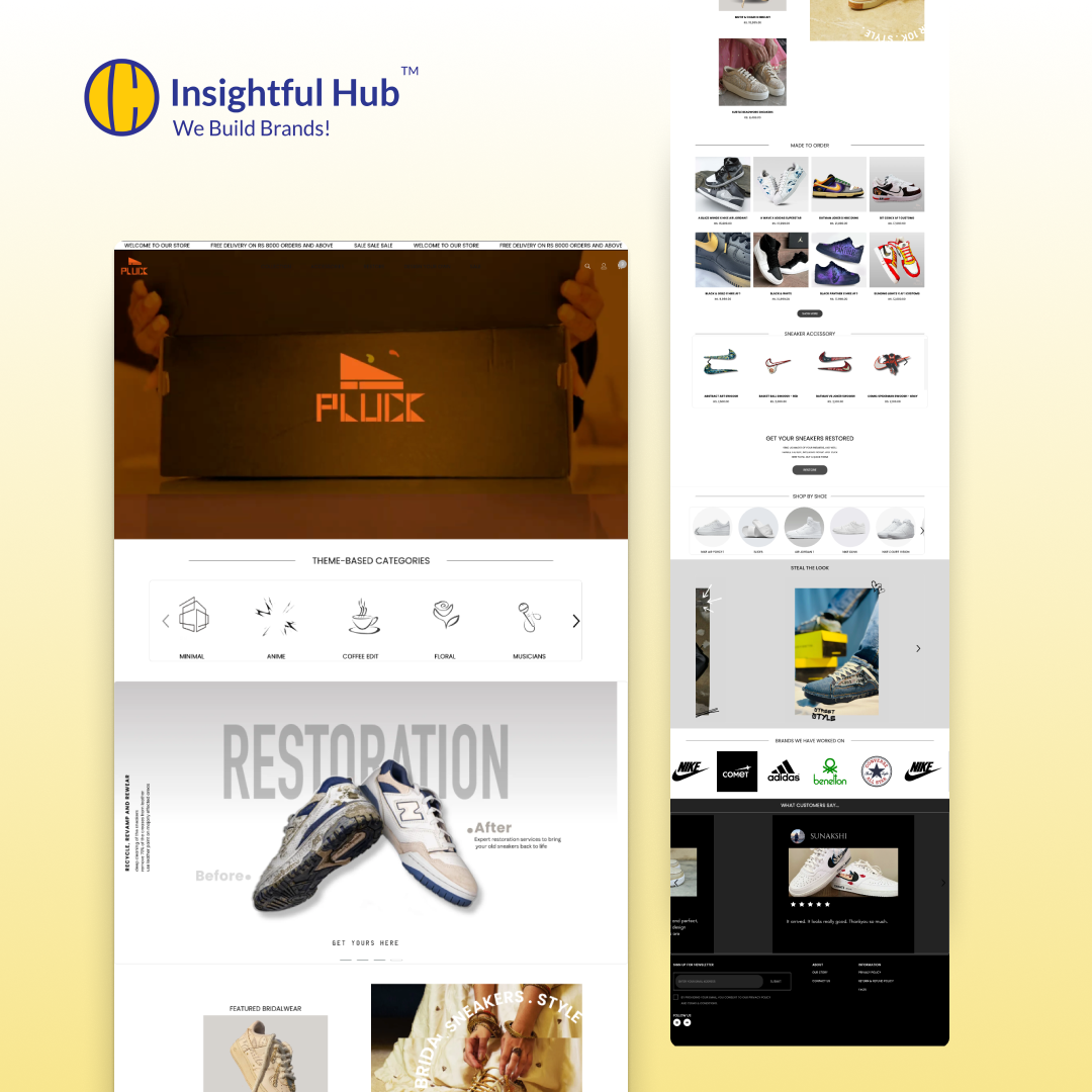 Pluck Customs custom ecommerce store design portfolio