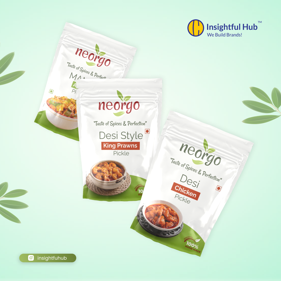 Neorgo organic food packaging and ecommerce design project