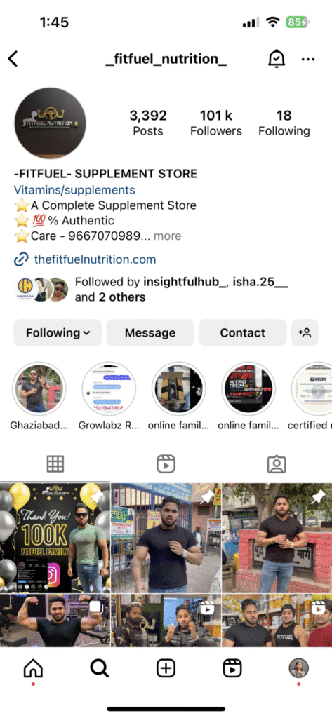 Fitfuel Nutrition Instagram Post